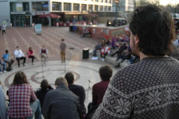 Designer of piazza steps ‘disappointed’ that they’re mostly used for drinking